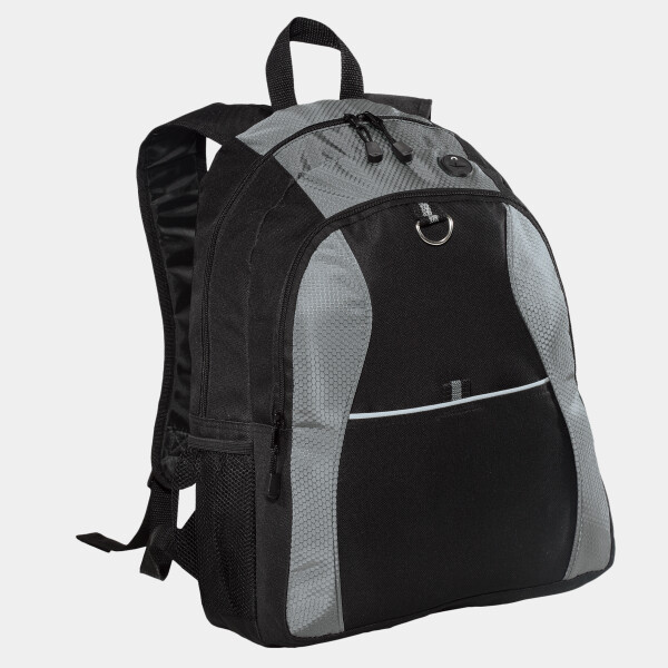 Custom No Minimum Port Authority Contrast Honeycomb Backpack BG1020 Front View