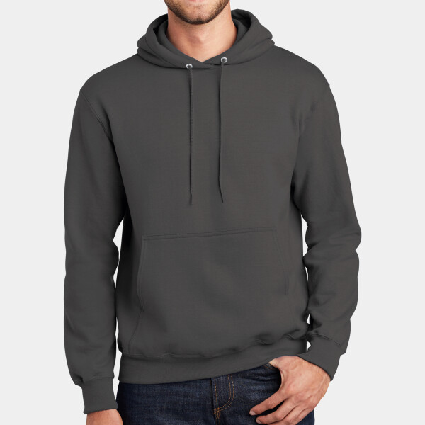 No Minimum Custom Logo Tall Essential Fleece Pullover Hooded Sweatshirt PC90HT Front View