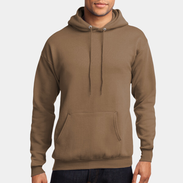 No Minimum Custom Logo Core Fleece Pullover Hoodie Sweatshirt PC78H Front View
