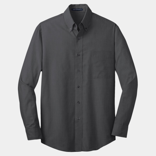 Custom No Minimum Port Authority Crosshatch Easy Care Shirt S640 Front View