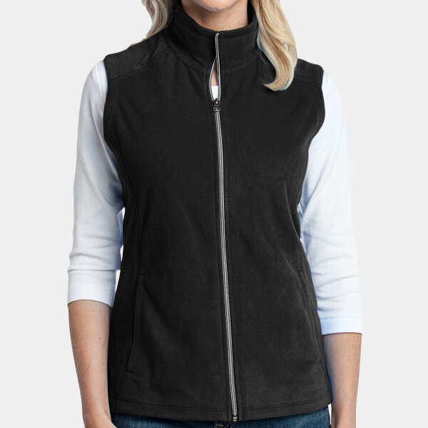 Custom No Minimum Port Authority Ladies Microfleece Vest L226 Front View
