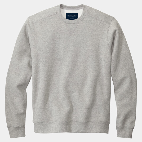 Custom No Minimum Volunteer Knitwear Chore Fleece Crewneck VL130 Front View