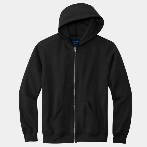 Custom No Minimum Volunteer Knitwear Chore Fleece Full Zip Hoodie VL130ZH Front View