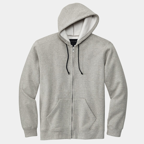 Custom No Minimum Volunteer Knitwear Chore Fleece Full Zip Hoodie VL130ZH Front View