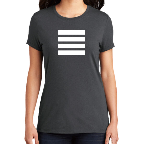 light print FRONT full stripes / BACK neckline logo - Women's Perfect Tri ® Tee Thumbnail