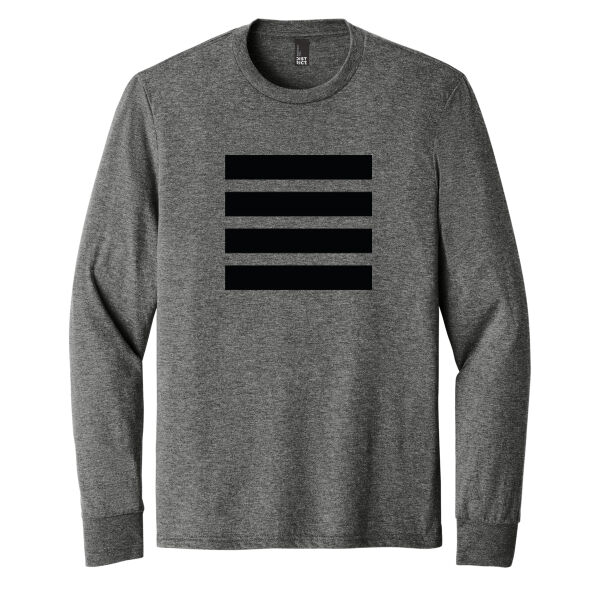 dark print FRONT full stripes / BACK neckline logo - Perfect Tri ® Long Sleeve Tee Thumbnail