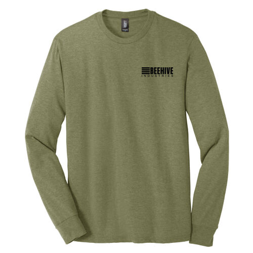dark print FRONT crest logo / R-SLEEVE stripes - Perfect Tri ® Long Sleeve Tee Thumbnail