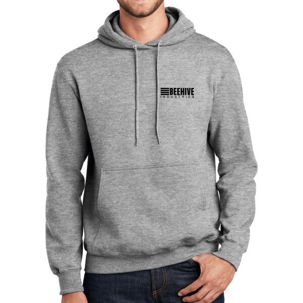 Beehive Front / Sleeve Stripes - Tall Essential Fleece Pullover Hooded Sweatshirt Thumbnail