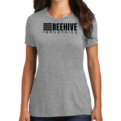 dark print FRONT full logo / BACK neckline stripes - Women's Perfect Tri ® Tee Thumbnail