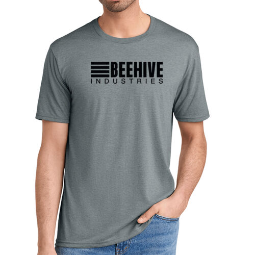 dark print FRONT full logo / BACK neckline stripes - Perfect Tri ® Tee Thumbnail