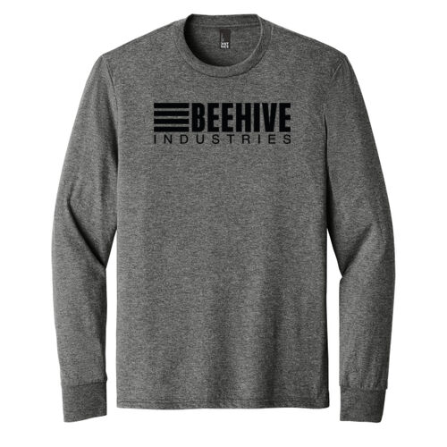 dark print FRONT full logo / BACK neckline stripes - Perfect Tri ® Long Sleeve Tee Thumbnail