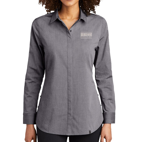 Beehive Embroidered  - Ladies Commuter Woven Tunic Thumbnail