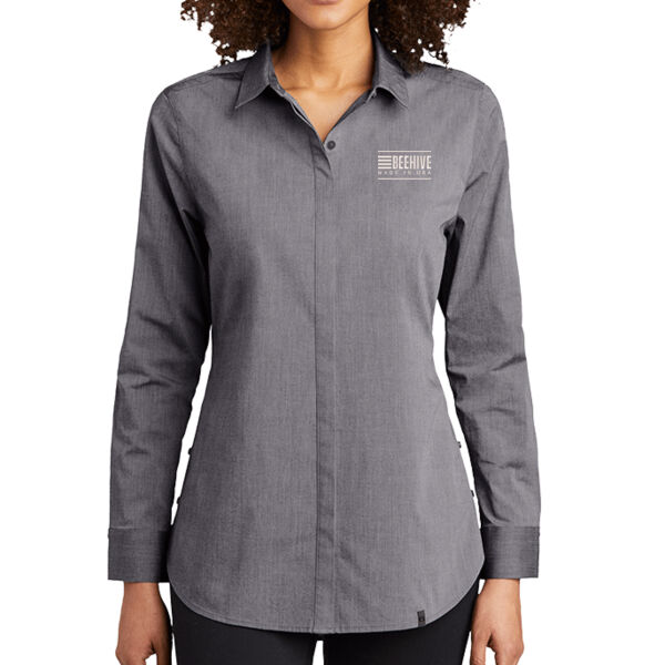 Beehive Embroidered  - Ladies Commuter Woven Tunic Thumbnail