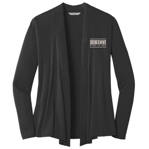 Beehive Embroidered  - Ladies Concept Open Cardigan Thumbnail