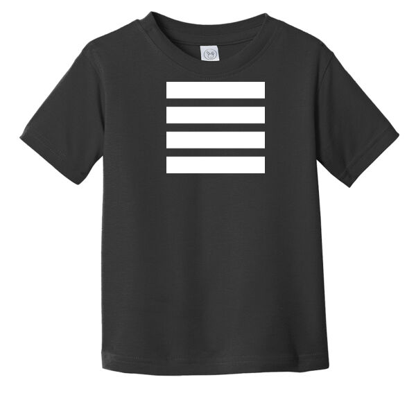 Light Print Front Stripes - Toddler Fine Jersey Tee Thumbnail