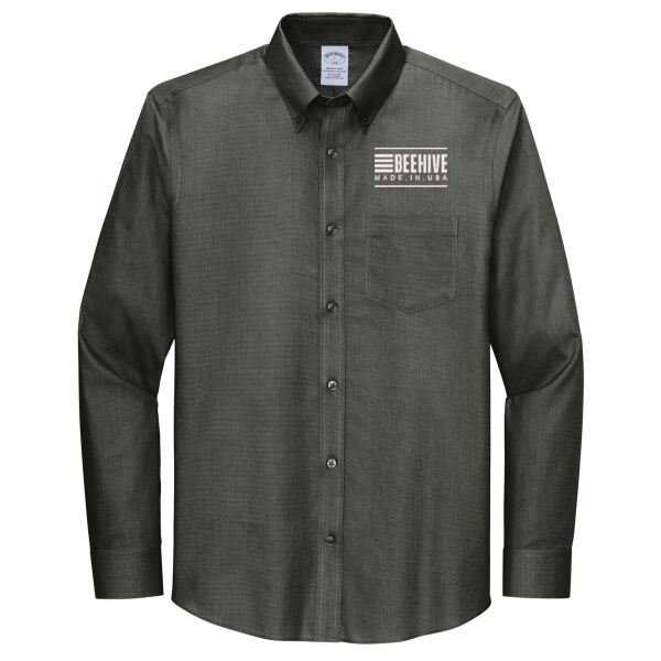 Beehive Embroidered - Wrinkle Free Stretch Nailhead Shirt Thumbnail