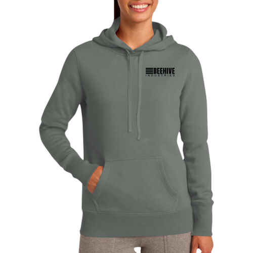 Beehive Front / Sleeve Stripes - Ladies Pullover Hooded Sweatshirt Thumbnail