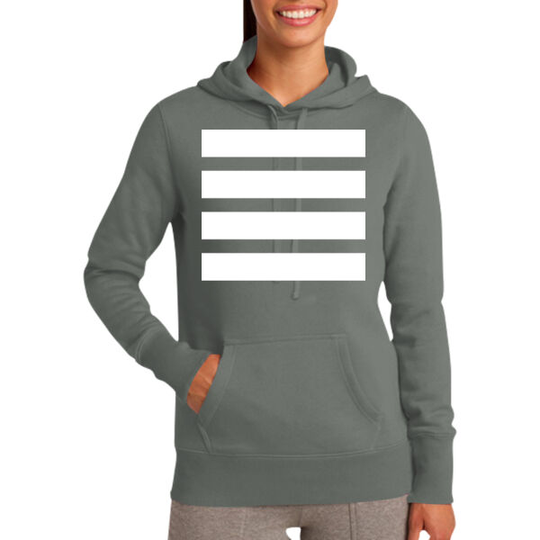 Beehive Full Front Stripes - Ladies Pullover Hooded Sweatshirt Thumbnail