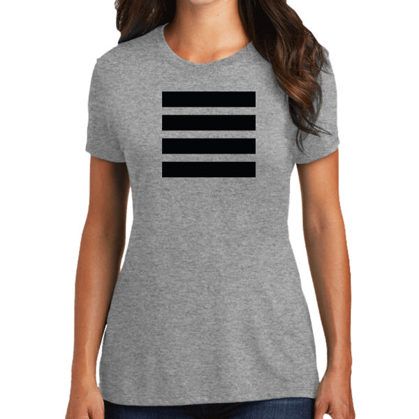 dark print FRONT full stripes / BACK neckline logo - Women's Perfect Tri ® Tee Thumbnail