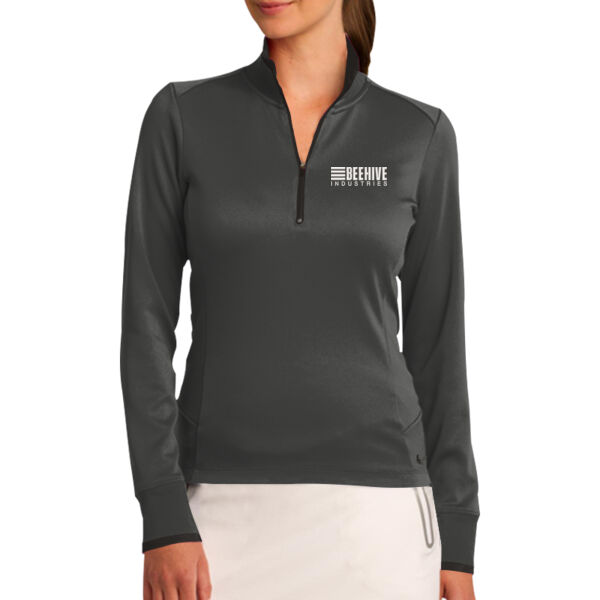 Beehive Embroidered - Ladies Dri FIT 1/2 Zip Cover Up Thumbnail