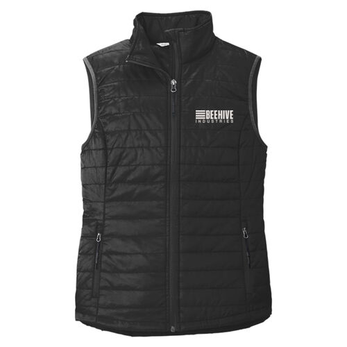 Beehive Crest - Ladies Packable Puffy Vest Thumbnail