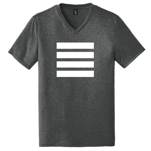 Beehive Front Stripes / Back Logo Printed  - Perfect Tri ® V Neck Tee Thumbnail