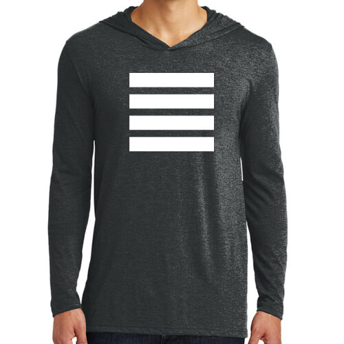 Beehive Front Stripes / Back Logo Printed  - Perfect Tri ® Long Sleeve Hoodie Thumbnail
