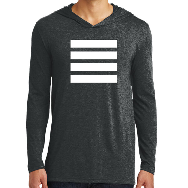 Beehive Front Stripes / Back Logo Printed  - Perfect Tri ® Long Sleeve Hoodie Thumbnail