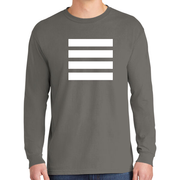 Beehive Front Stripes / Back Logo Printed  - Heavyweight Ring Spun Long Sleeve Tee Thumbnail