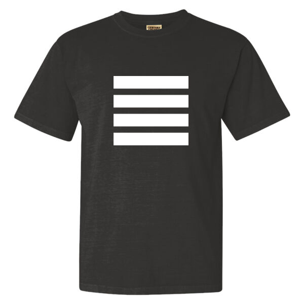 Beehive Front Stripes / Back Logo Printed  - Heavyweight Ring Spun Tee Thumbnail