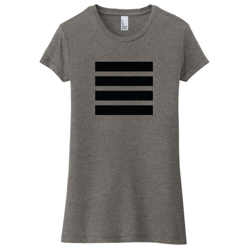 Beehive Front Stripes/ Logo Back Printed  - Women's Fitted Perfect Tri ® Tee Thumbnail