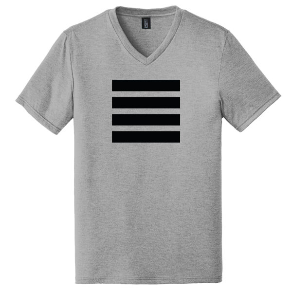 Beehive Front Stripes/ Logo Back Printed  - Perfect Tri ® V Neck Tee Thumbnail