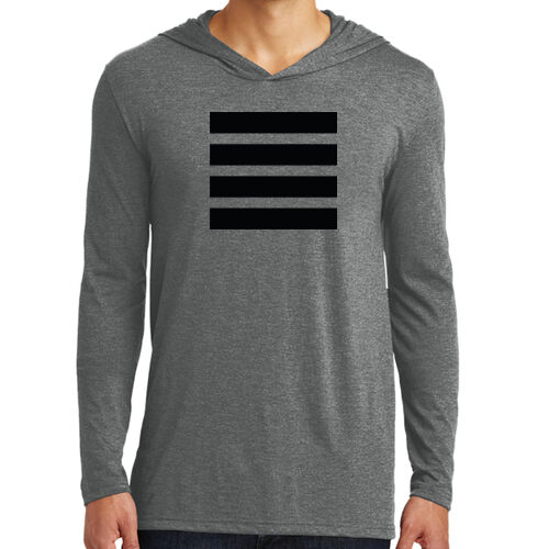 Beehive Front Stripes/ Logo Back Printed  - Perfect Tri ® Long Sleeve Hoodie Thumbnail