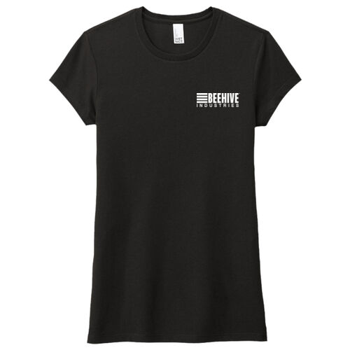 Beehive Printed (sleeve stripes) - Women's Fitted Perfect Tri ® Tee Thumbnail