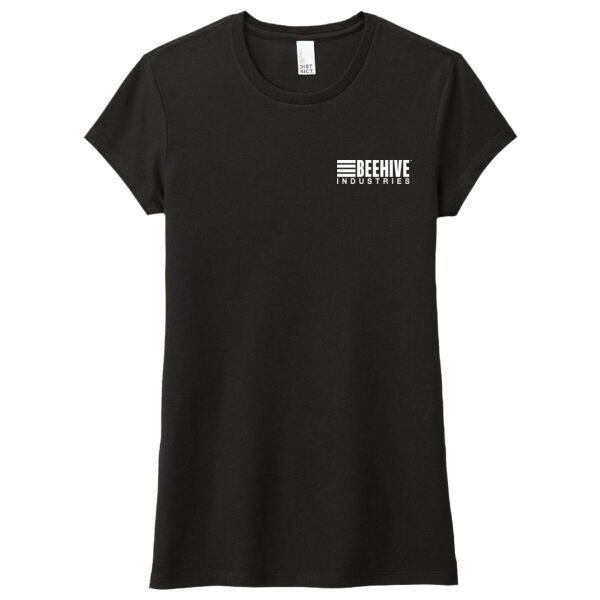 Beehive Printed (sleeve stripes) - Women's Fitted Perfect Tri ® Tee Thumbnail