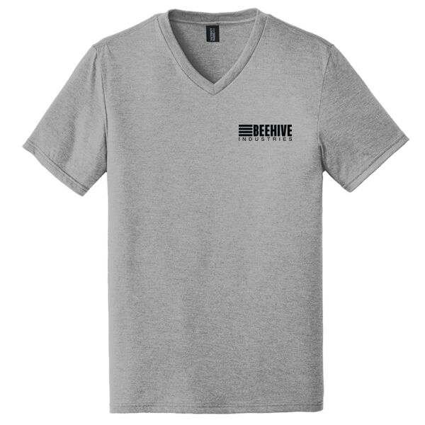 Beehive Print (Sleeve Stripes) - Perfect Tri ® V Neck Tee Thumbnail