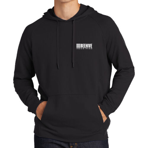 Beehive Crest / Sleeve Stripes  - Lightweight French Terry Pullover Hoodie Thumbnail