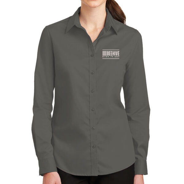 Beehive Embroidered  - Ladies SuperPro ™ Twill Shirt Thumbnail
