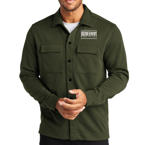 Beehive Embroidered - Double Knit Snap Front Jacket Thumbnail