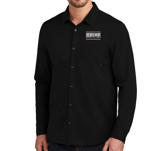 Beehive Embroidered - Extend Long Sleeve Button Up Thumbnail