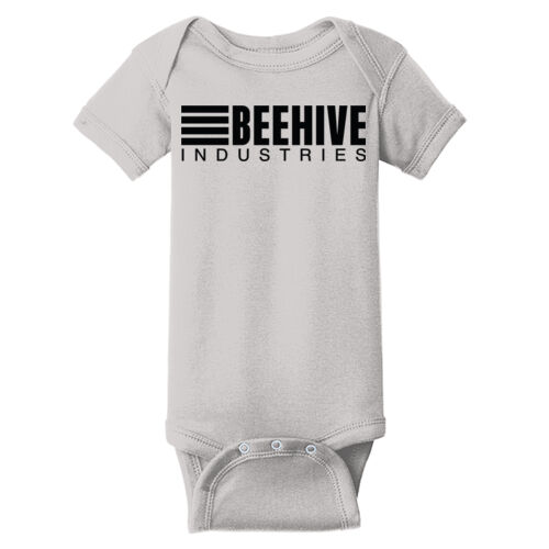 Beehive Logo / Sleeve Stripes - Infant Short Sleeve Baby Rib Bodysuit Thumbnail
