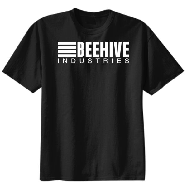 Beehive front logo / sleeve stripes printed  - Youth Core Cotton Tee Thumbnail