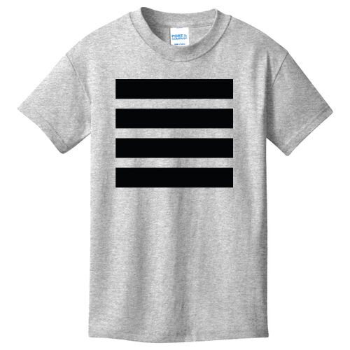 Beehive Stripes Front / Logo Back Printed  - Youth Core Cotton Tee Thumbnail