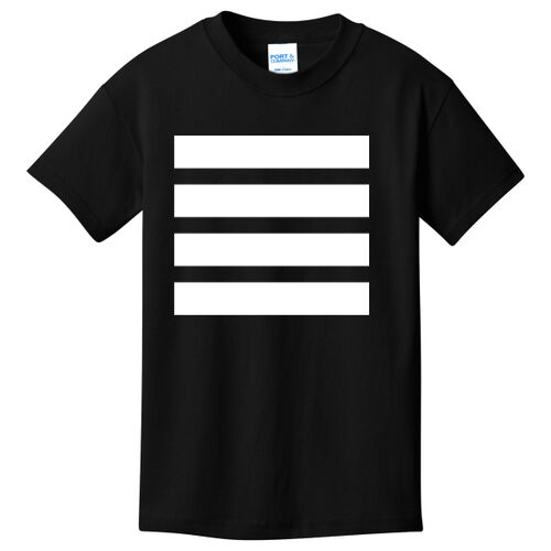 Beehive Front Stripes/ Logo Back Printed  - Youth Core Cotton Tee Thumbnail
