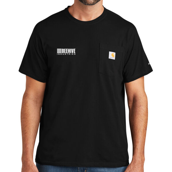 Beehive  Logo / Sleeve Stripes  - Force ® Short Sleeve Pocket T Shirt Thumbnail
