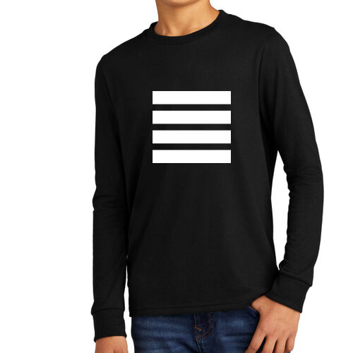 Beehive Front Stripes/ Logo Back Printed  - Youth Perfect Tri ® Long Sleeve Tee Thumbnail