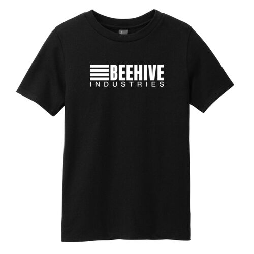 Beehive front logo / sleeve stripes printed  - Youth Perfect Blend ® CVC Tee Thumbnail