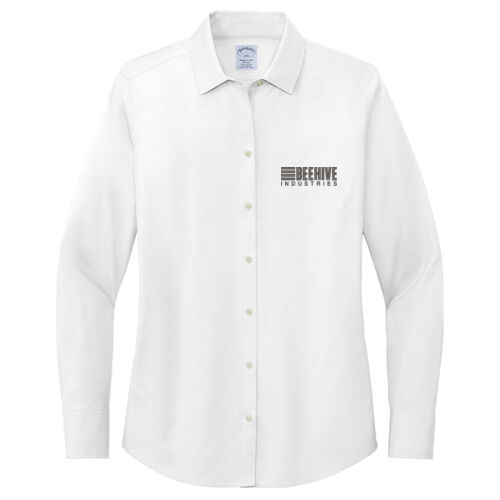 Beehive Embroidered - Women's Wrinkle Free Stretch Pinpoint Shirt Thumbnail