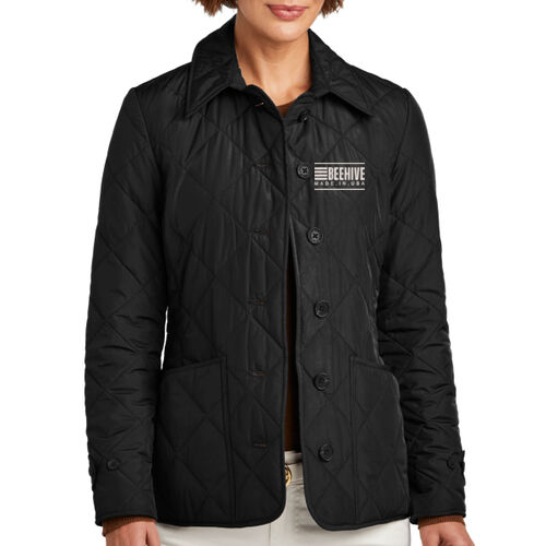 Beehive Embroidered  - Women's Quilted Jacket Thumbnail