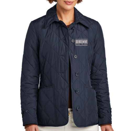 Beehive Embroidered  - Women's Quilted Jacket Thumbnail